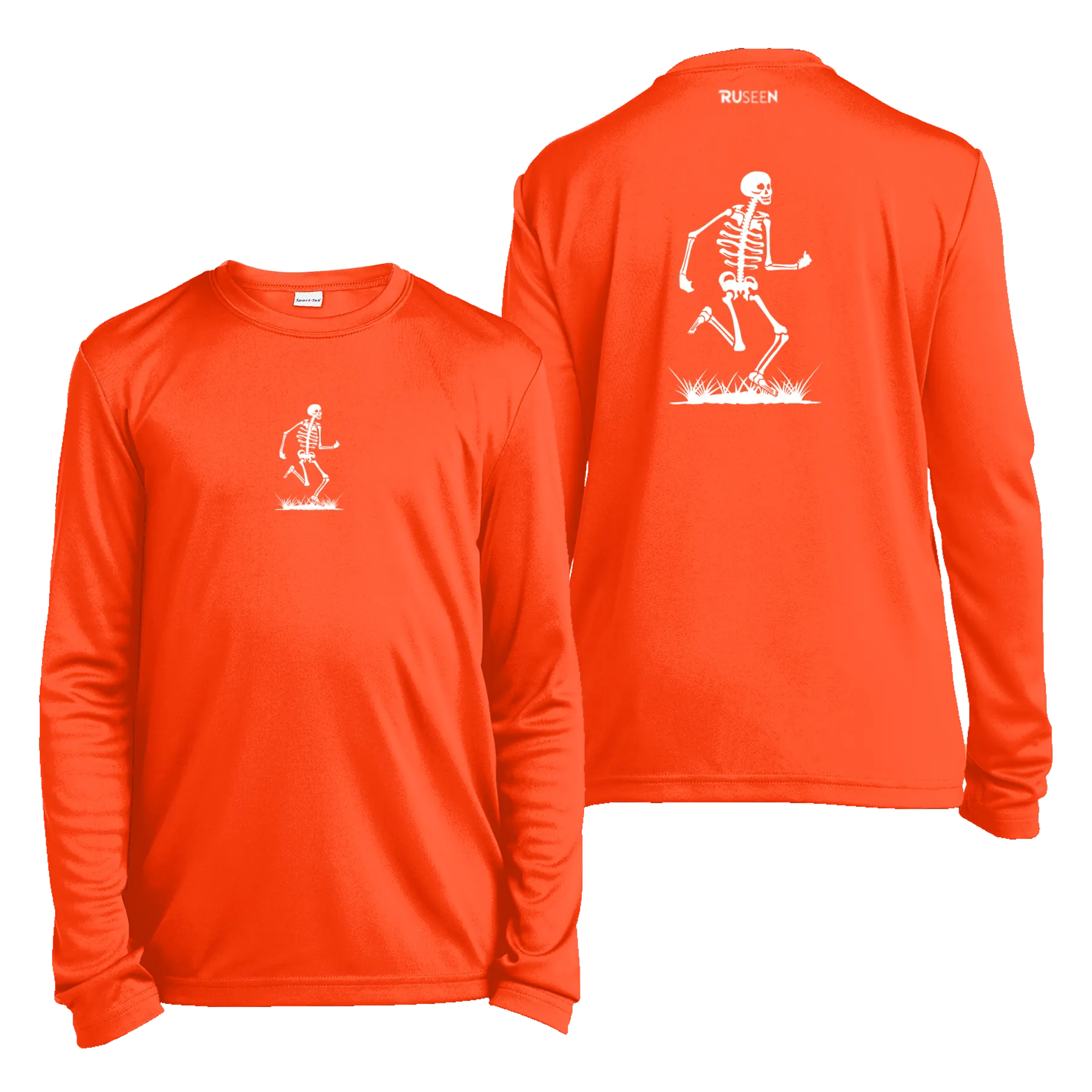 Kids Reflective Long Sleeve Shirt - Skeleton