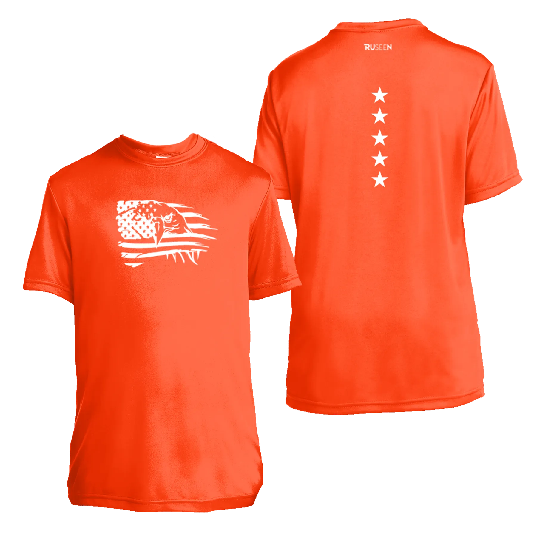 Kids Reflective Short Sleeve Shirt - Eagle Flag