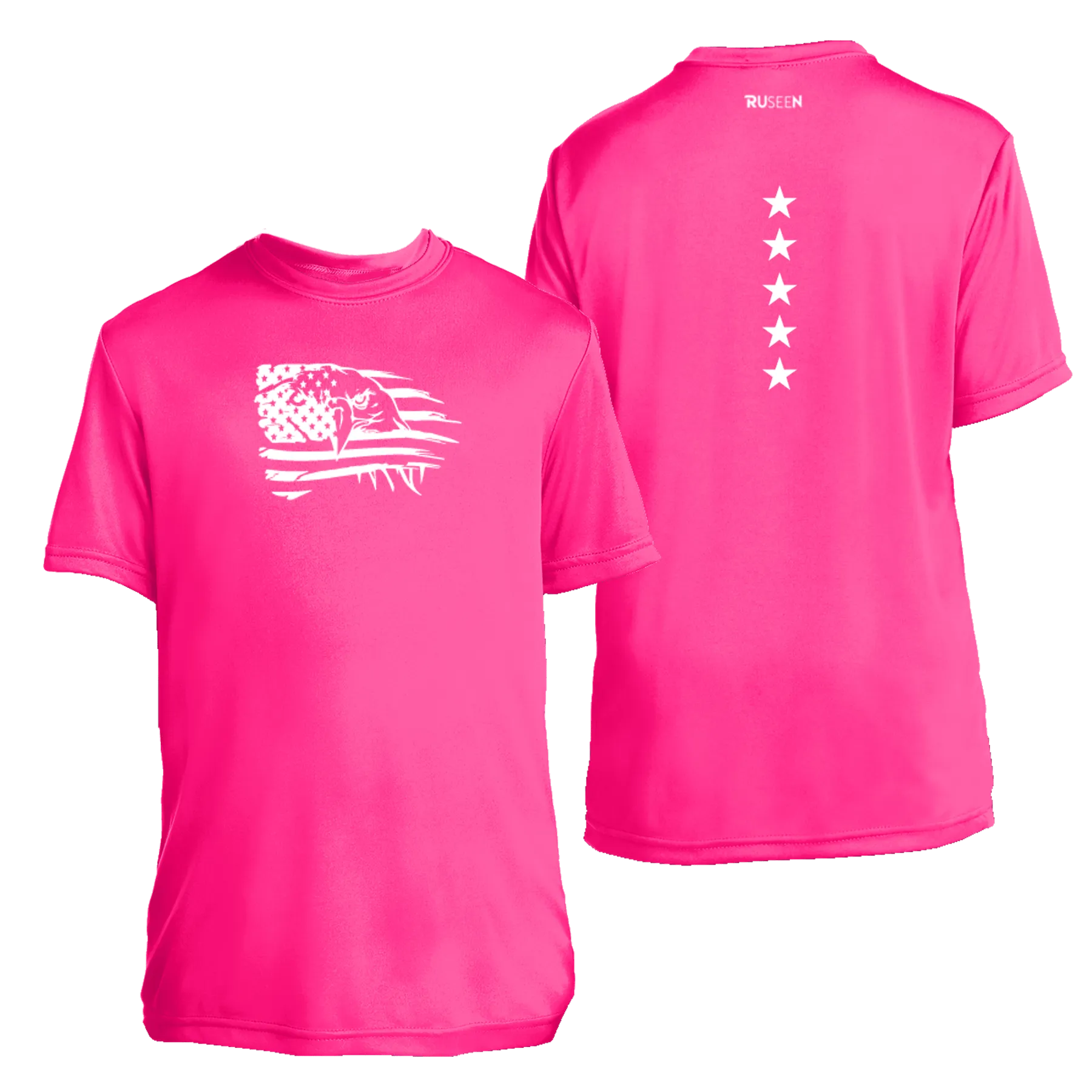 Kids Reflective Short Sleeve Shirt - Eagle Flag