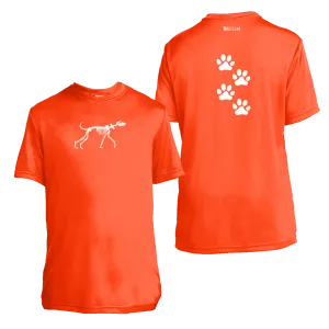 Kids Reflective Short Sleeve Shirt - Paw Prints