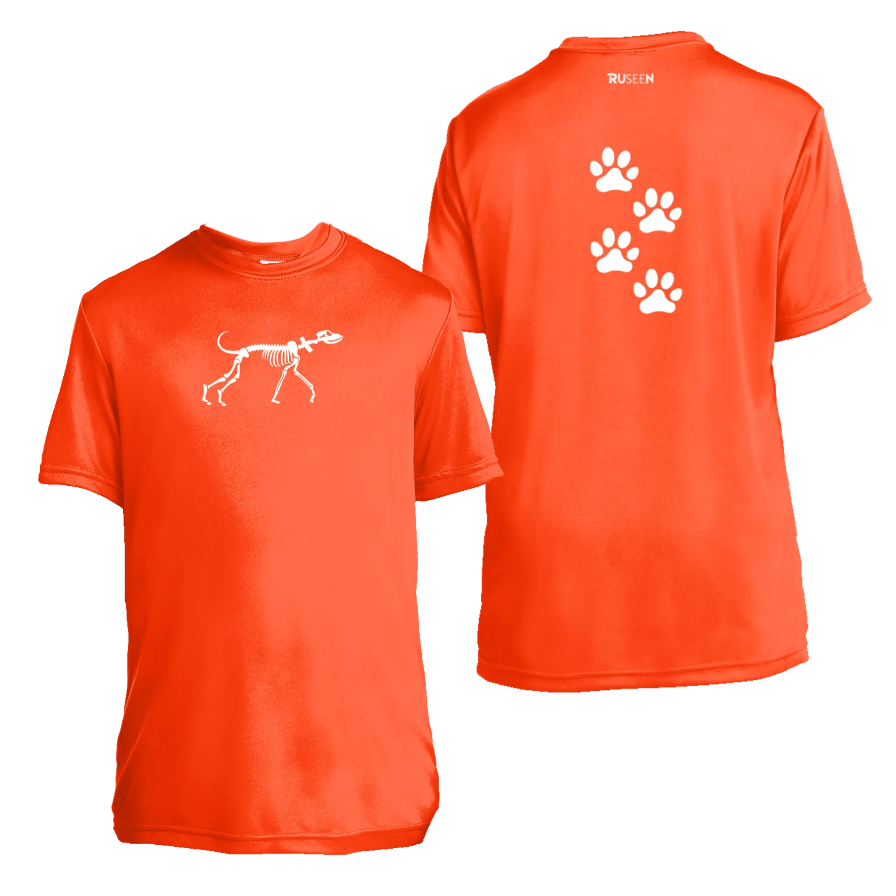 Kids Reflective Short Sleeve Shirt - Paw Prints