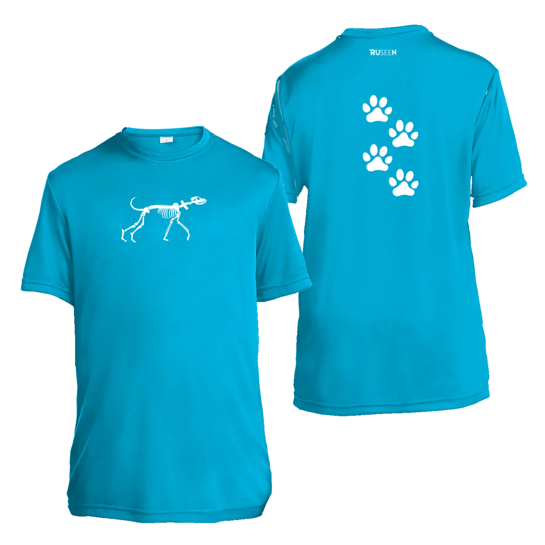 Kids Reflective Short Sleeve Shirt - Paw Prints