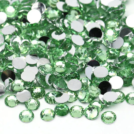 Light Peridot resin rhinestones