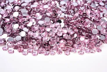 Light pink resin rhinestones