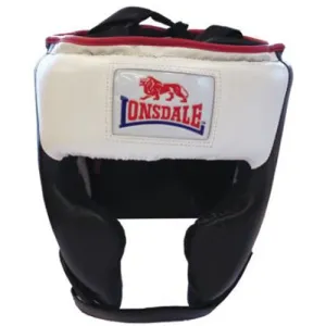 Lonsdale Boxing Head Guard, XL (Black/White)