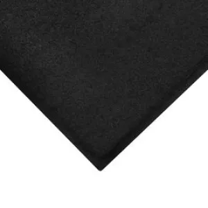 M A Matting 3' X 12' Charcoal Nylon/SBR Rubber Brush Hog™ Floor Mat