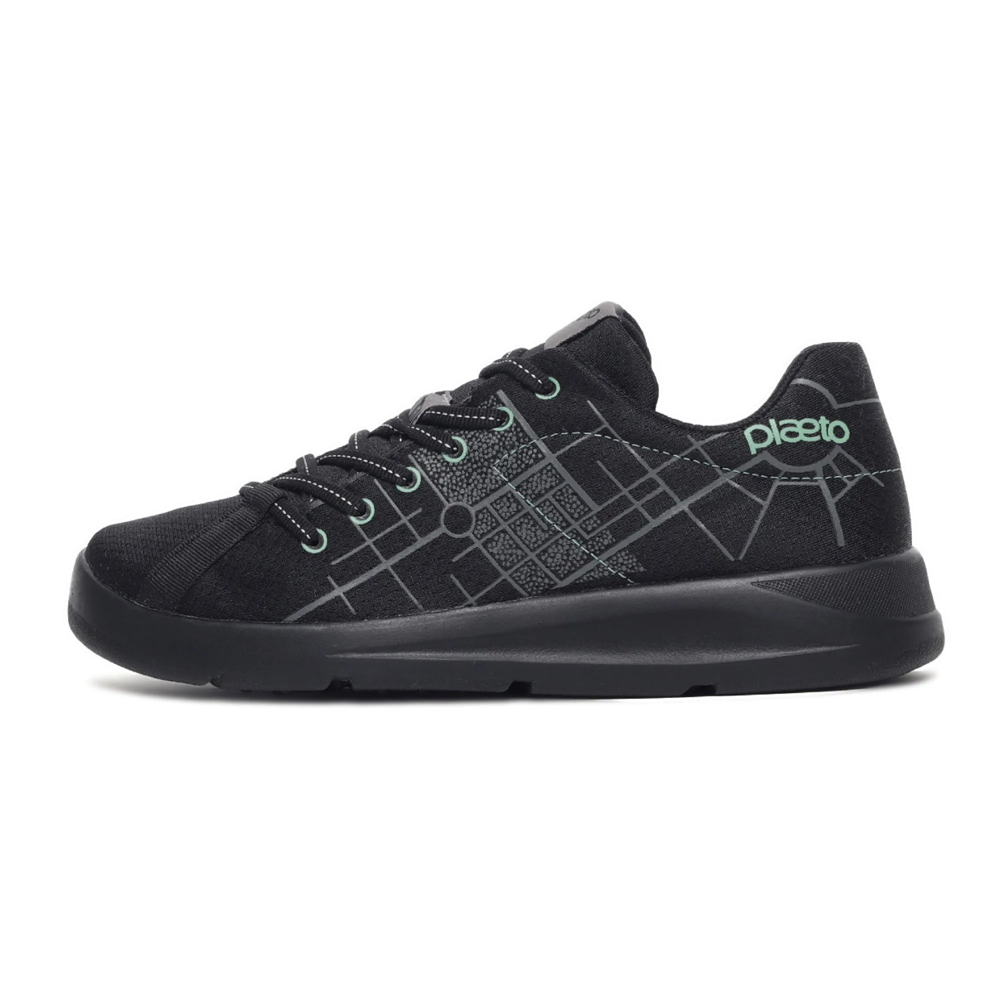 Maidaan Men's Sports Shoes - Black / Black