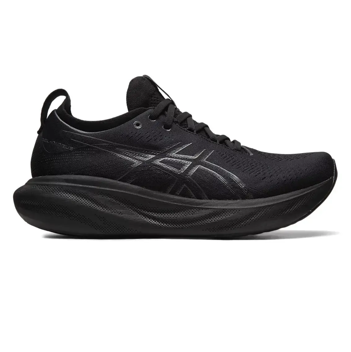 Mens ASICS GEL-Nimbus 25 - Black/ Black