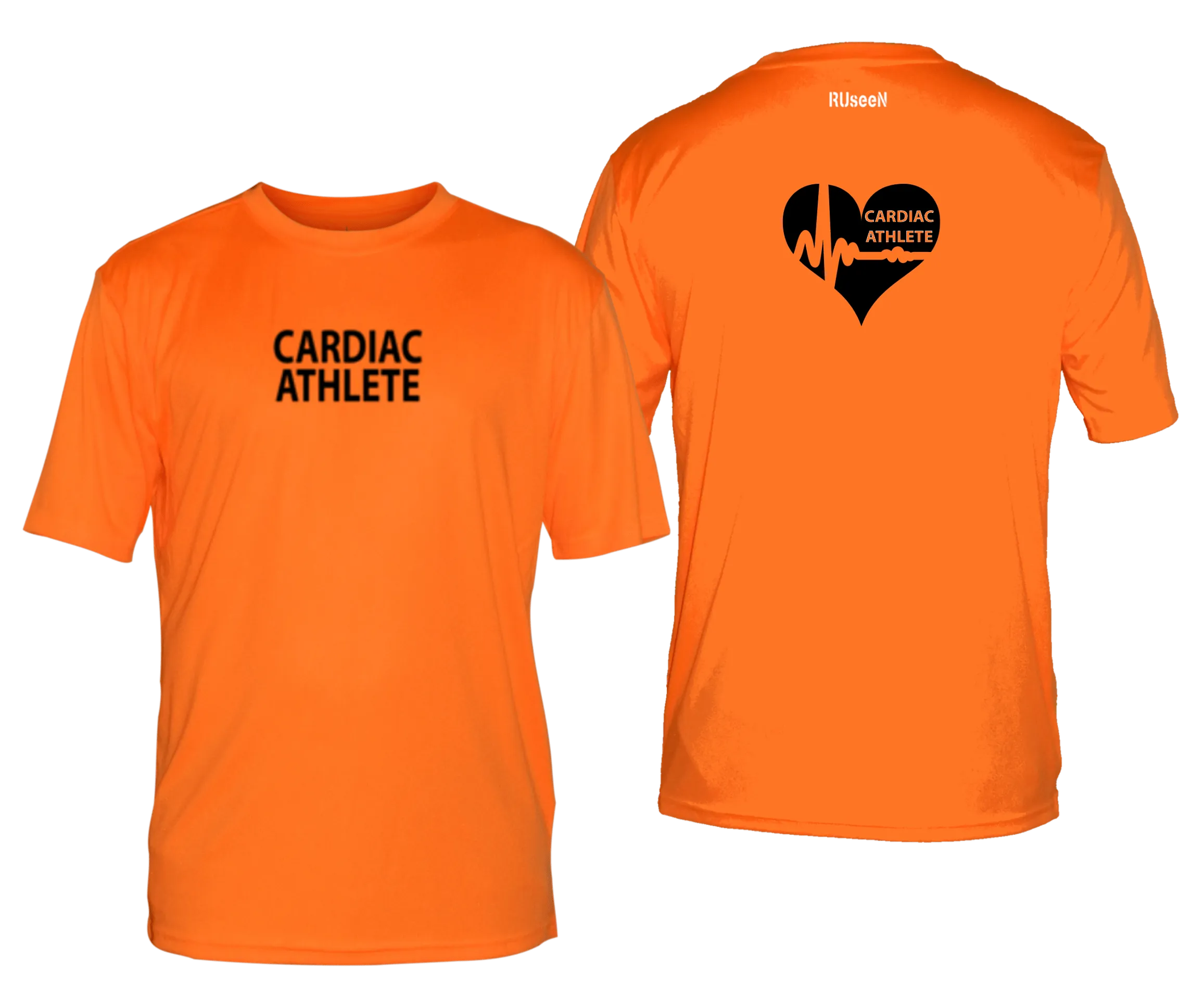 Men's Cardiac Athlete Short Sleeve Shirt Design 2 - Reflective or Black Text