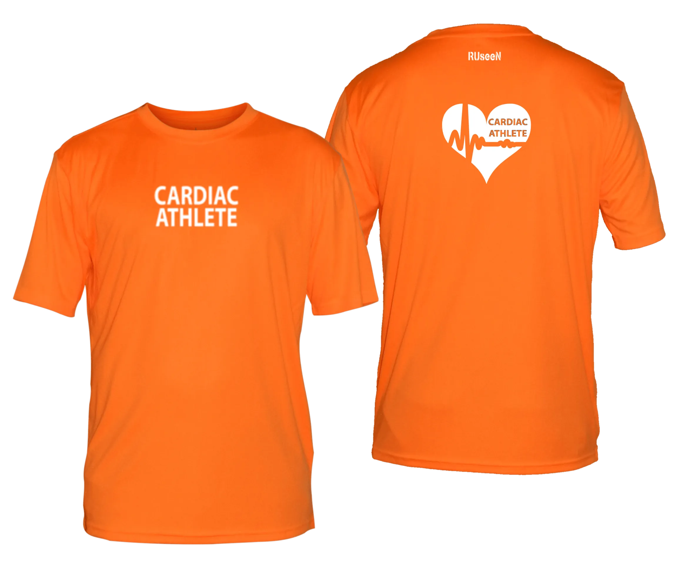 Men's Cardiac Athlete Short Sleeve Shirt Design 2 - Reflective or Black Text