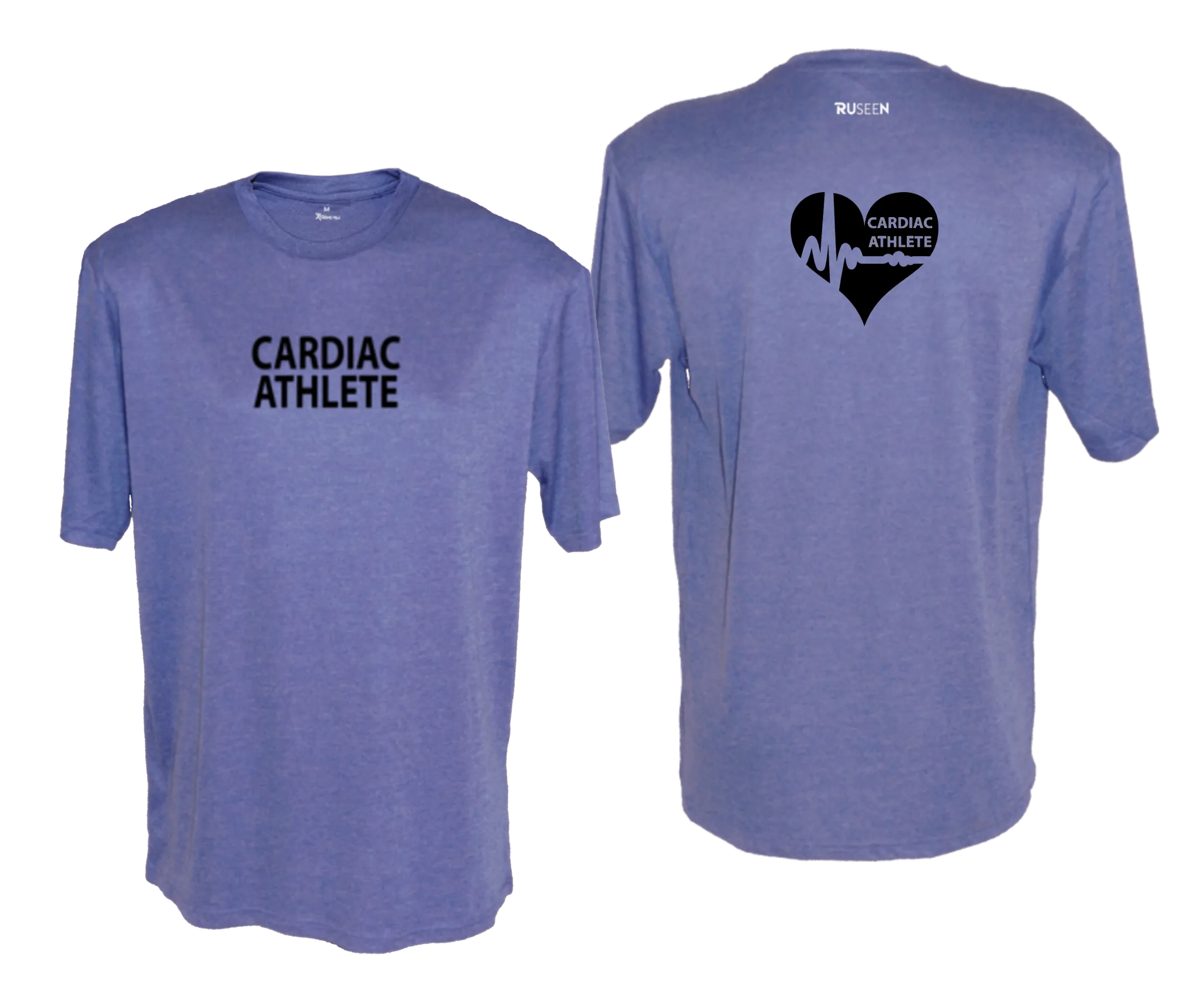 Men's Cardiac Athlete Short Sleeve Shirt Design 2 - Reflective or Black Text