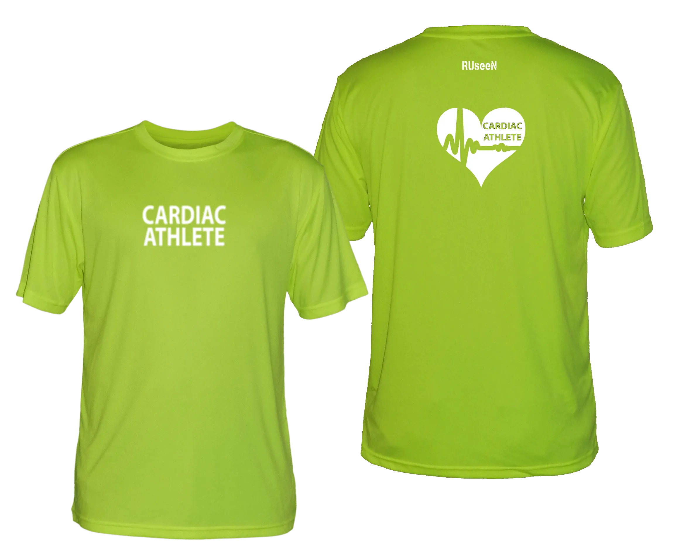 Men's Cardiac Athlete Short Sleeve Shirt Design 2 - Reflective or Black Text