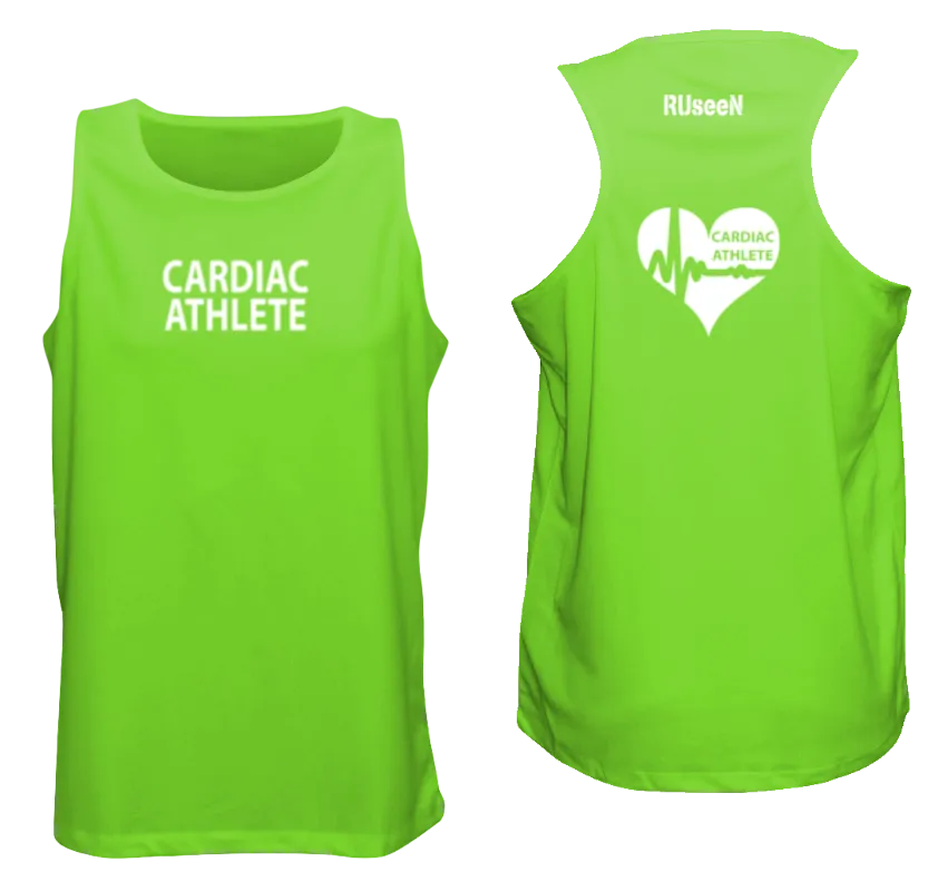 Men's Cardiac Athlete Tank Top Design 2 - Reflective or Black Text