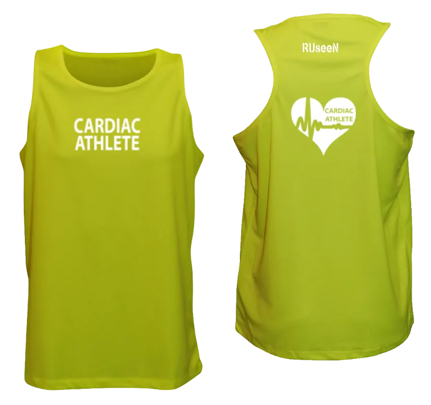 Men's Cardiac Athlete Tank Top Design 2 - Reflective or Black Text