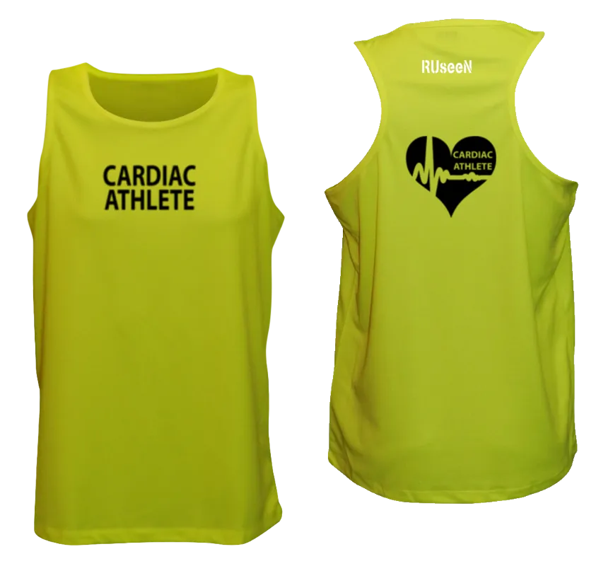 Men's Cardiac Athlete Tank Top Design 2 - Reflective or Black Text