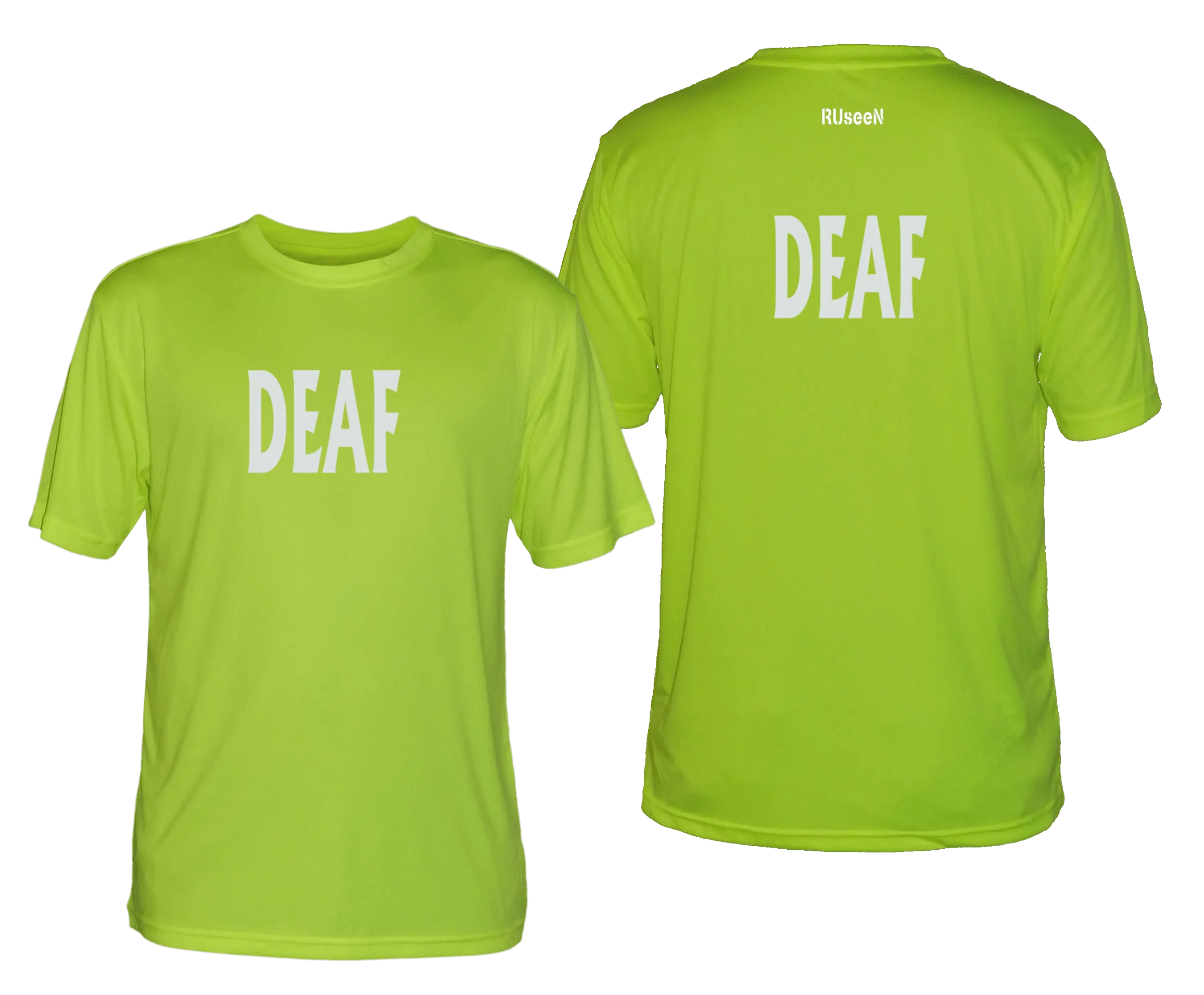 Men's DEAF Short Sleeve Shirt - Reflective or Black Text