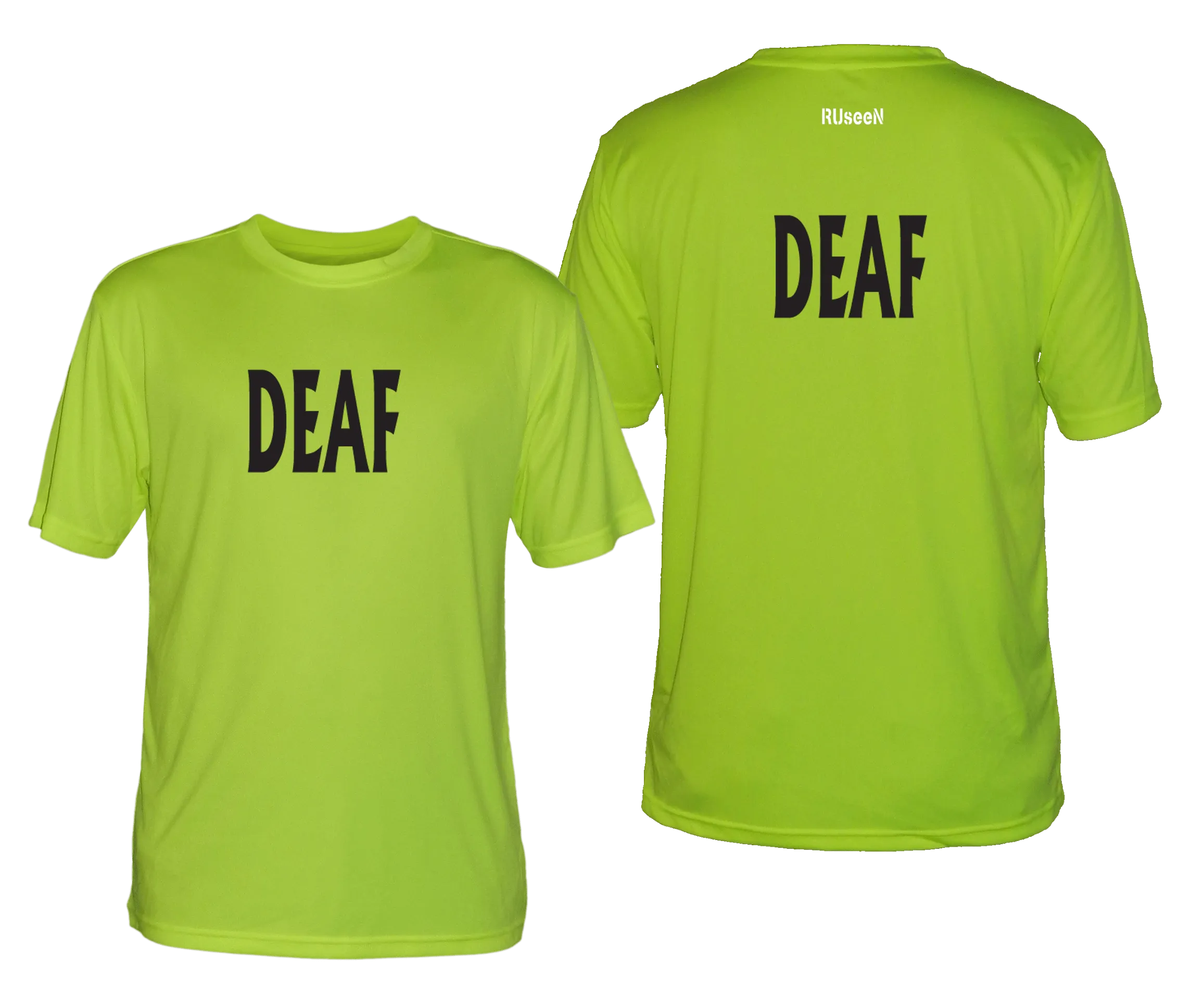 Men's DEAF Short Sleeve Shirt - Reflective or Black Text