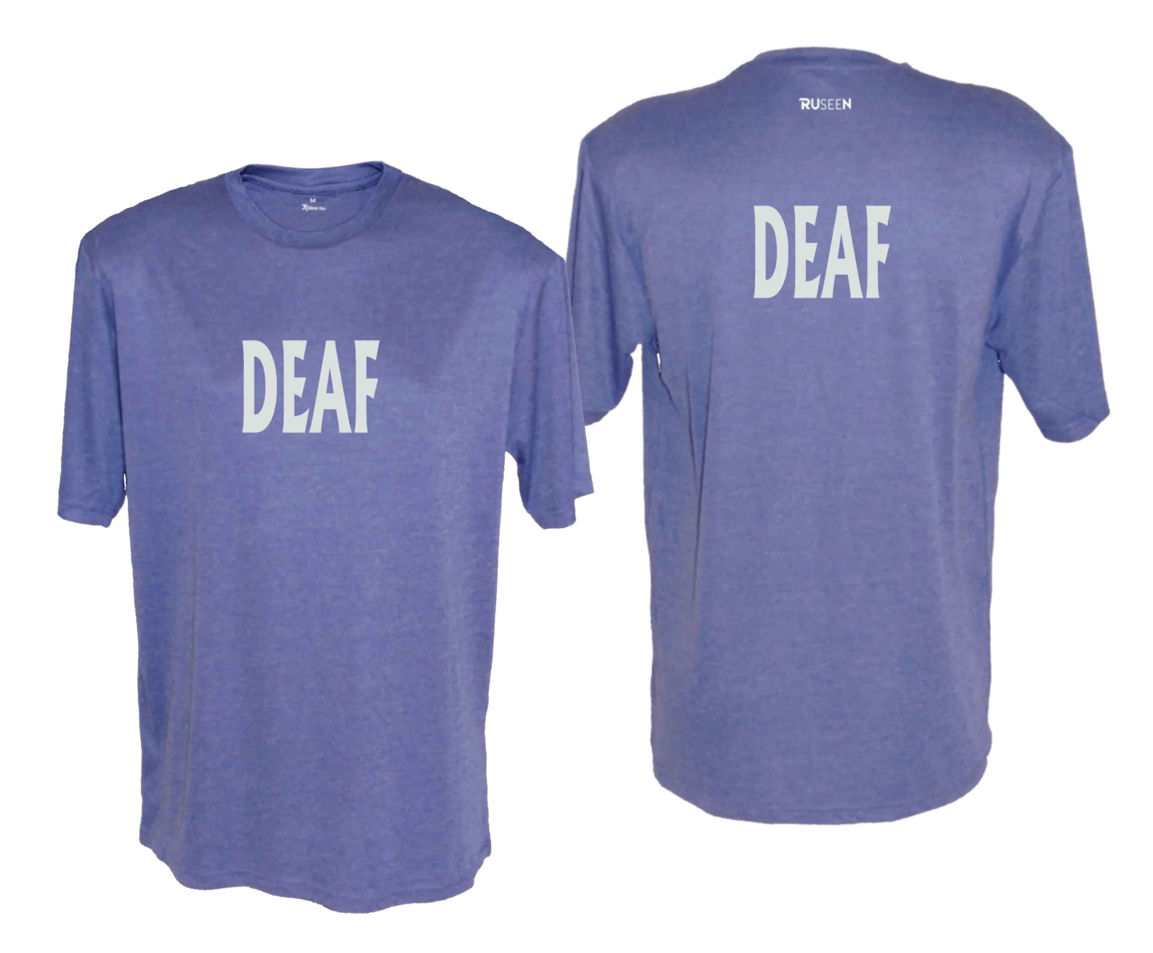 Men's DEAF Short Sleeve Shirt - Reflective or Black Text