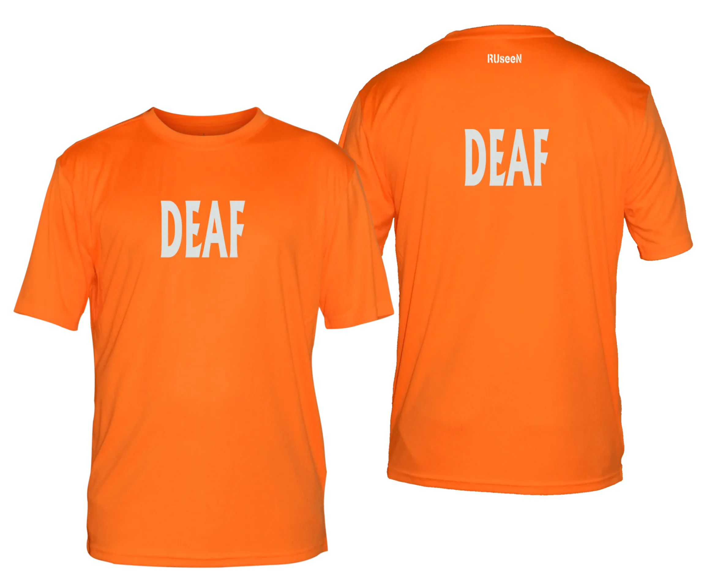 Men's DEAF Short Sleeve Shirt - Reflective or Black Text