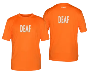 Men's DEAF Short Sleeve Shirt - Reflective or Black Text