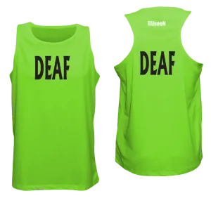 Men's DEAF Tank Top - Reflective or Black Text