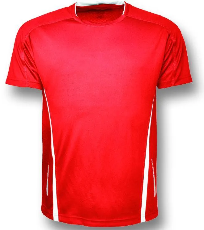 Mens Elite Sports T-Shirt - Red/White