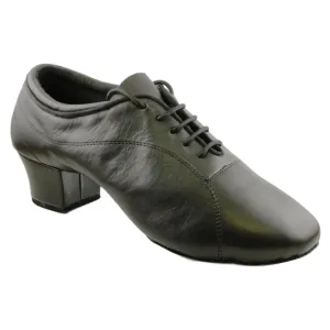 Men's Latin Dance Shoes, Model E-100311, Black Leather