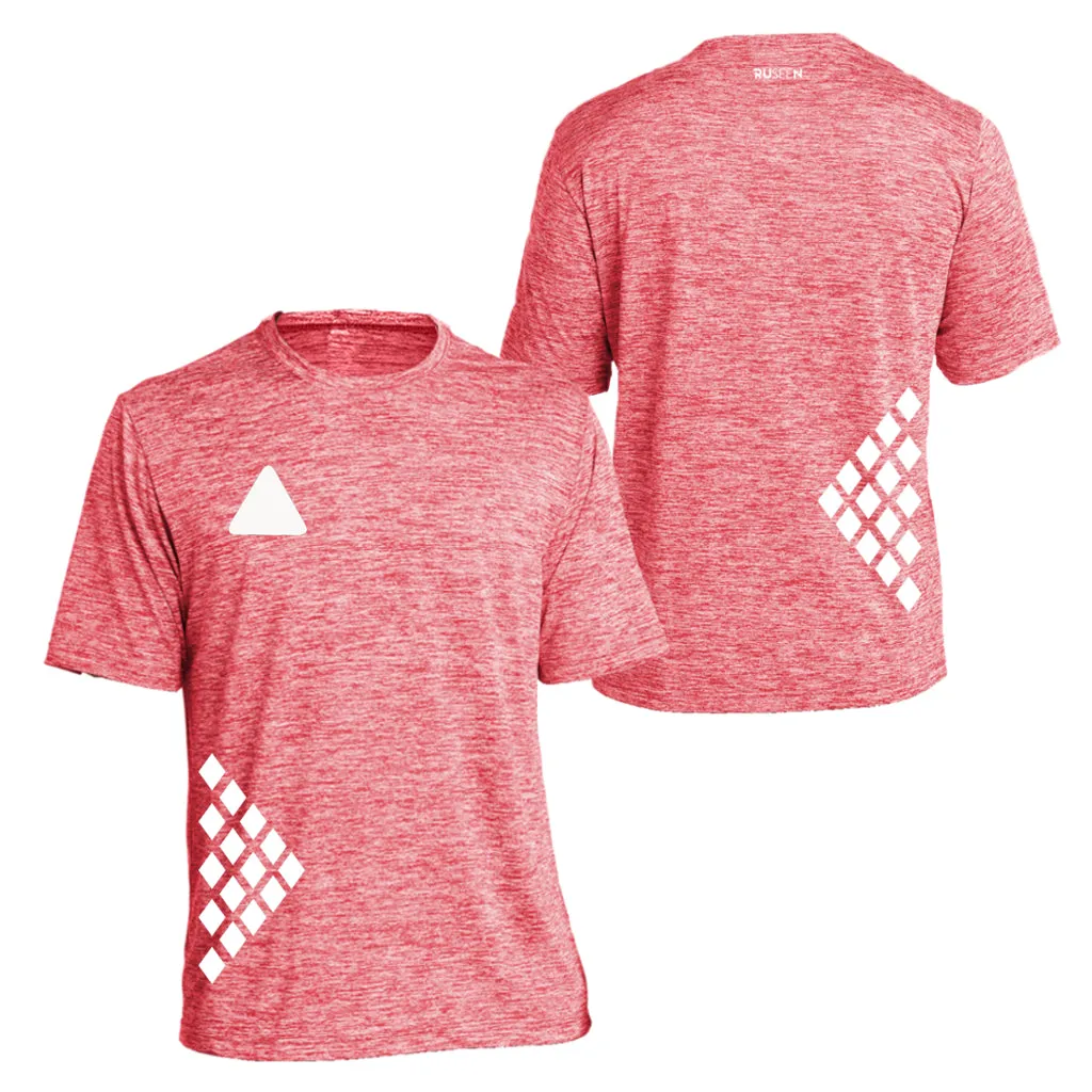 Men's Reflective Short Sleeve Shirt - Diamond Pattern