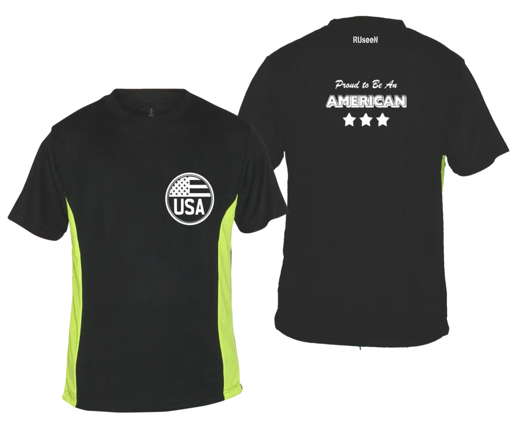 Men's Reflective Short Sleeve Shirt - Proud American