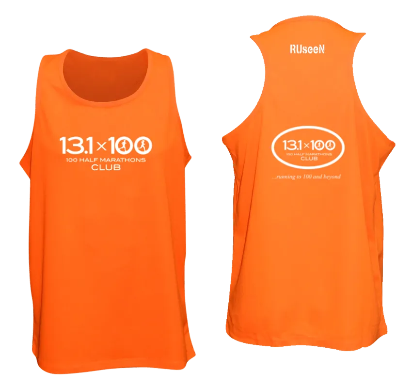 Men's Reflective Tank Top - 100 Half Marathons Club