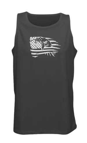 Men's Reflective Tank Top - Eagle Flag