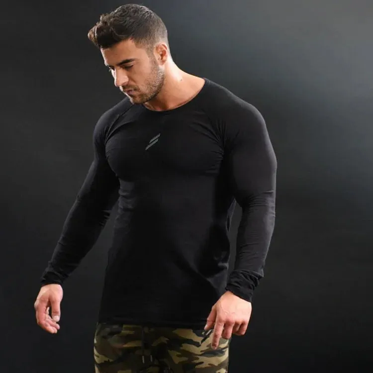 Men's Slim Fit Long Sleeve T-Shirts for Spring/Summer