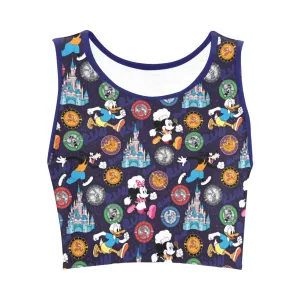 Mickey Wine And Dine Race Women's Crop Top