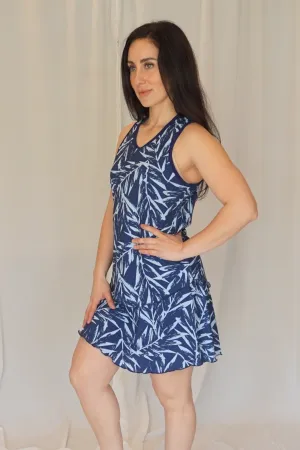 Midnight Palm Flounce Skort