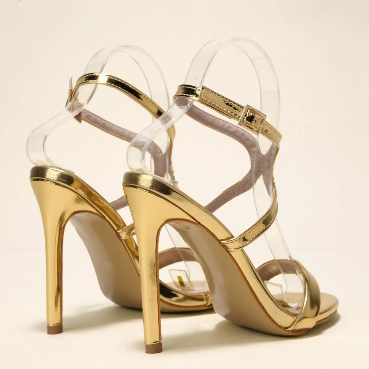 Minimalist Ankle Strap Heel Sandals