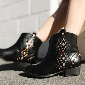 Miss Dallas Gem Western Boot in Black - Kids