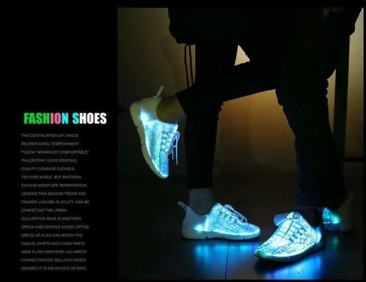 New Led Fiber Optic Shoes