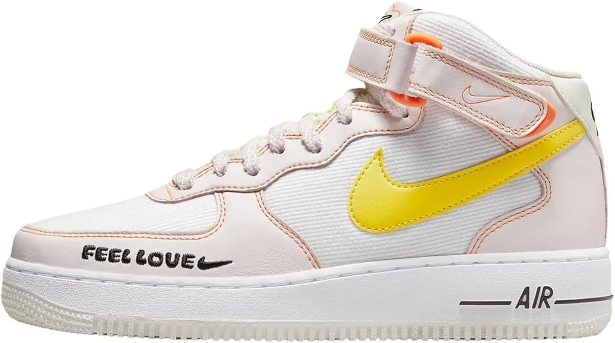 Nike Air Force 1'07 Mid FD0869 100 White/Opti Yellow-Pearl Pink