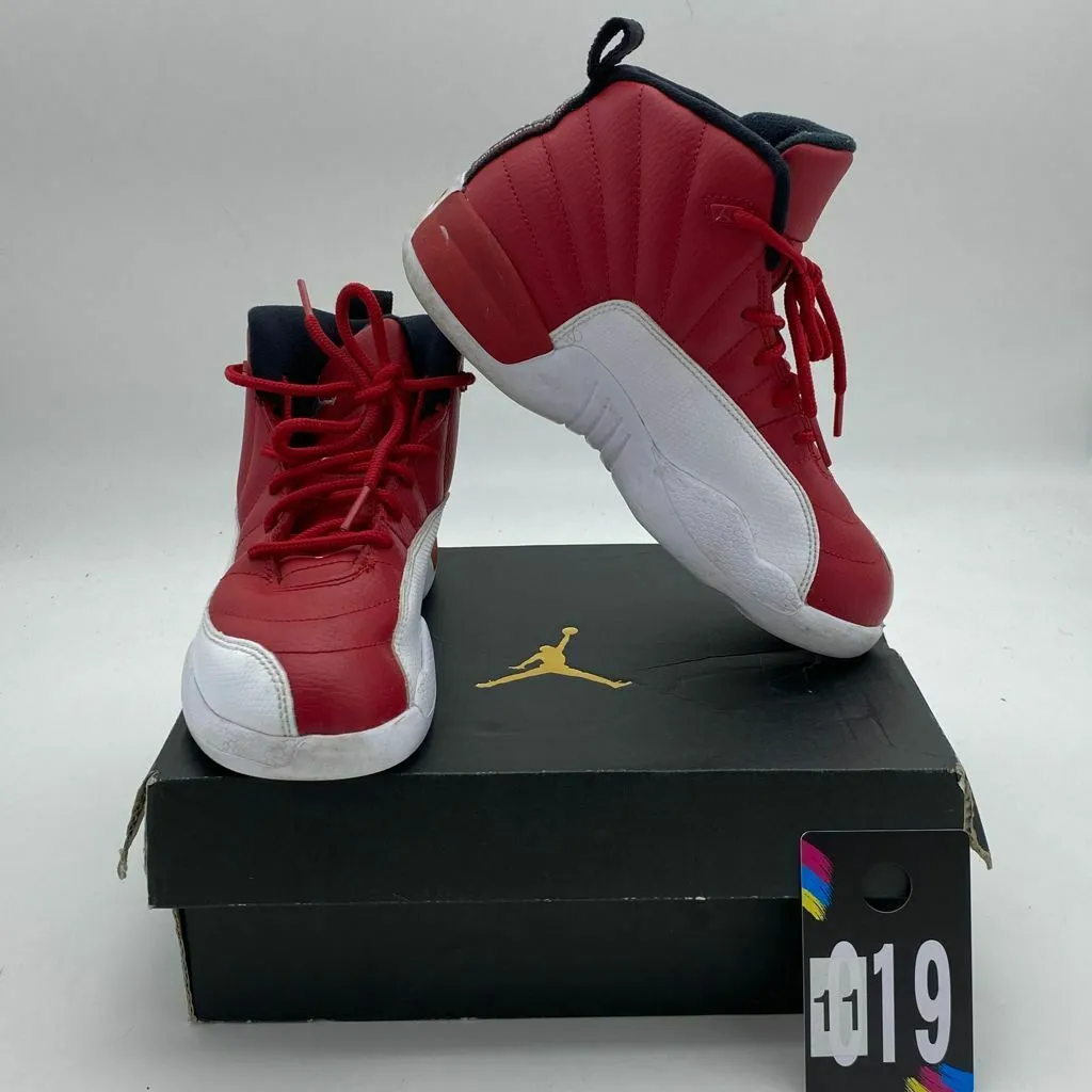 Nike Jordan 12 Retro Gym Red White Black Size 2Y 151186-600