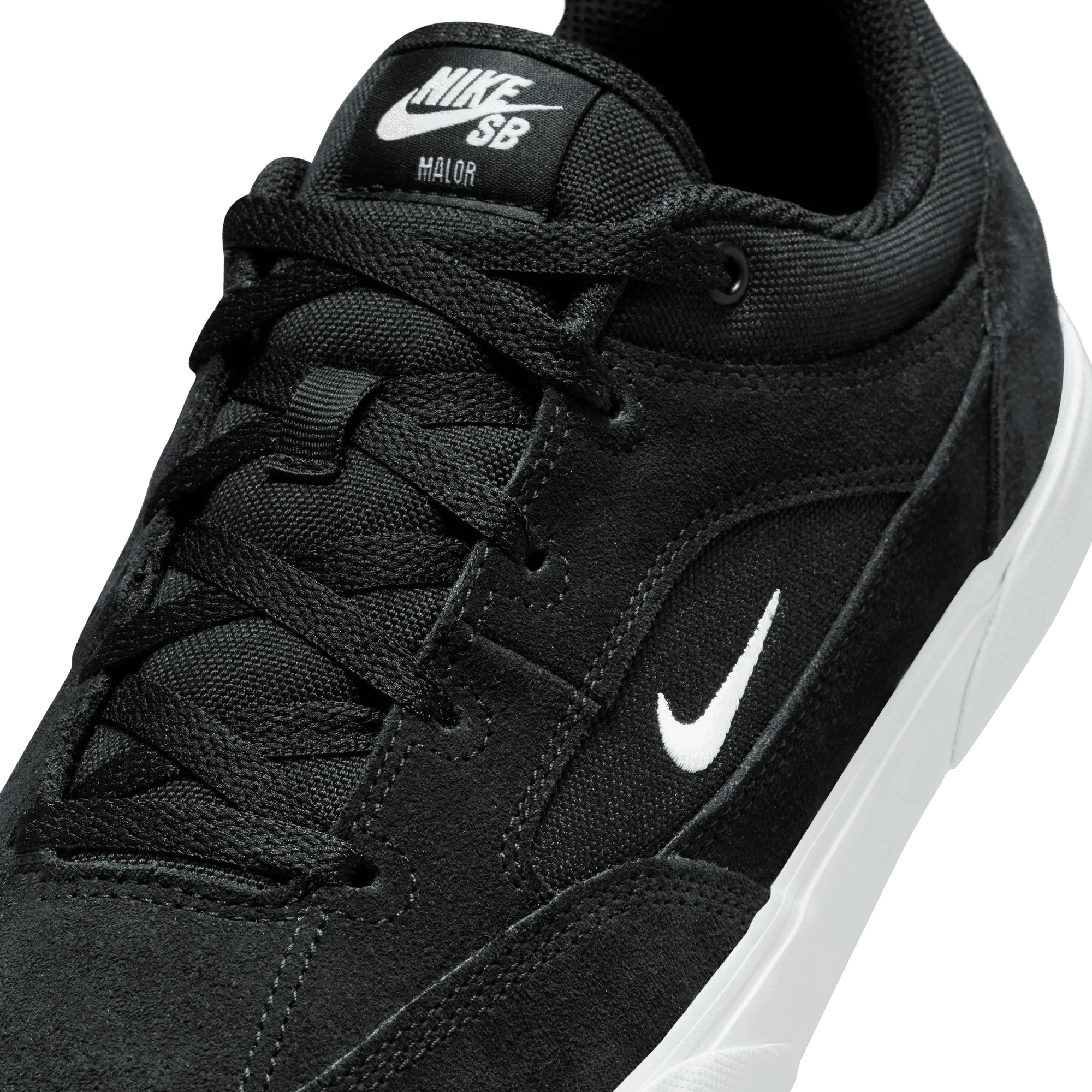 Nike SB Malor Skateboard Shoe - Black/White-Black-White