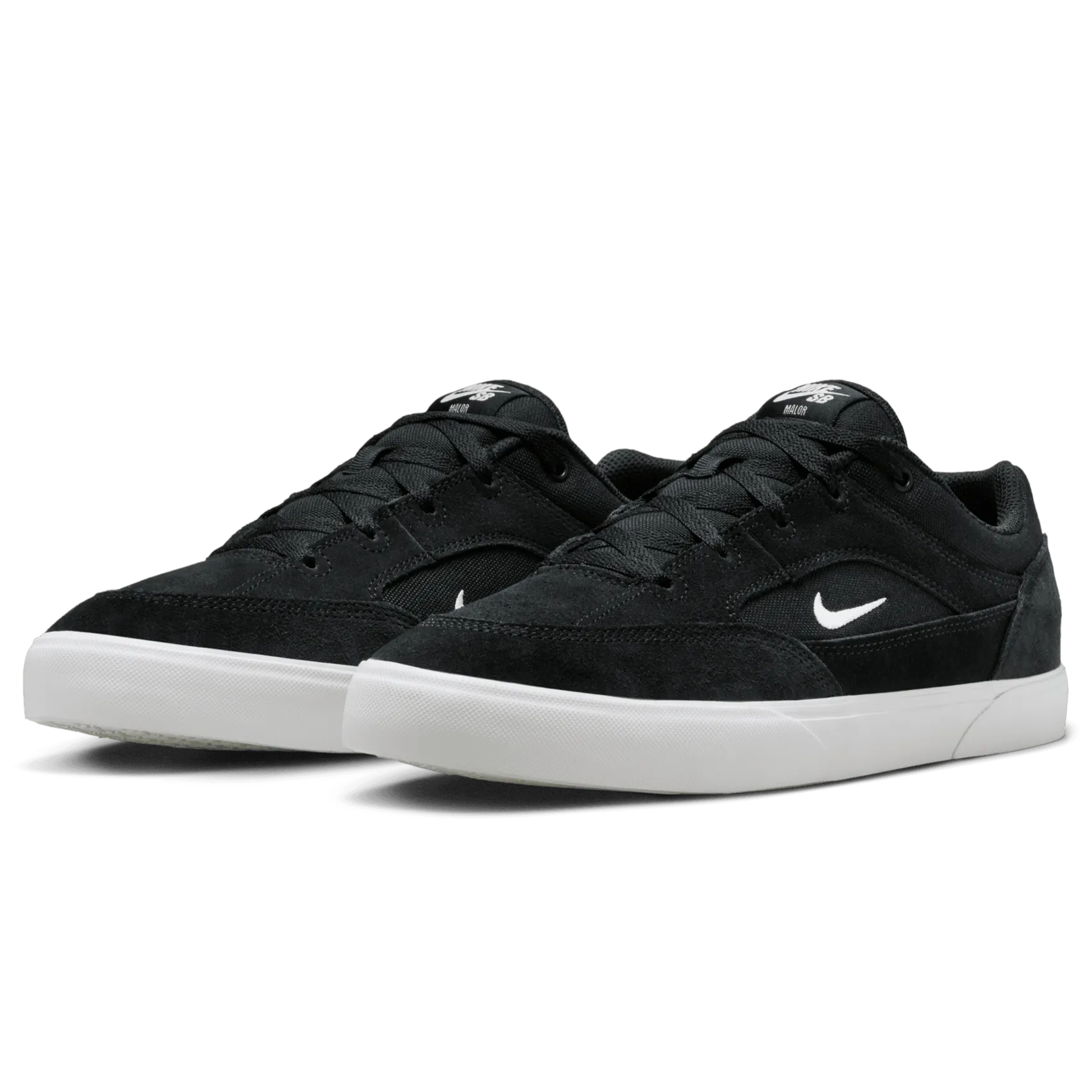 Nike SB Malor Skateboard Shoe - Black/White-Black-White