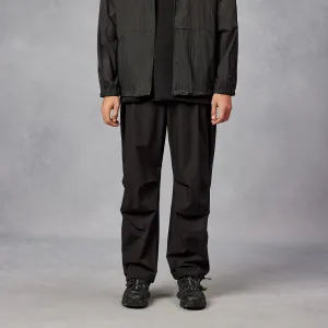 Outdoor Water-Resistant Drawstring Black Paratrooper Pants