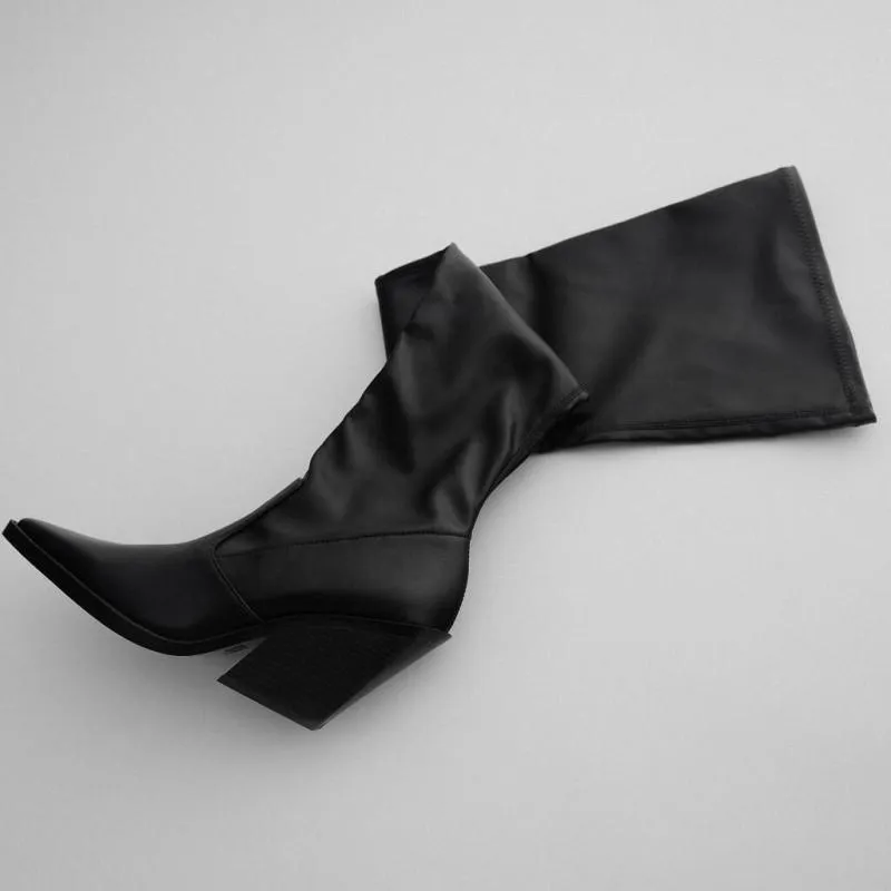 Overlength Wedge Boots