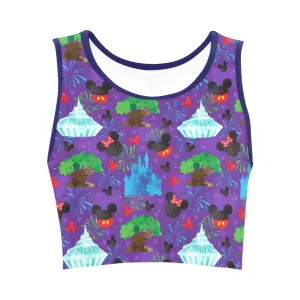 Park Hopper Fireworks Women's Athletic Crop Top