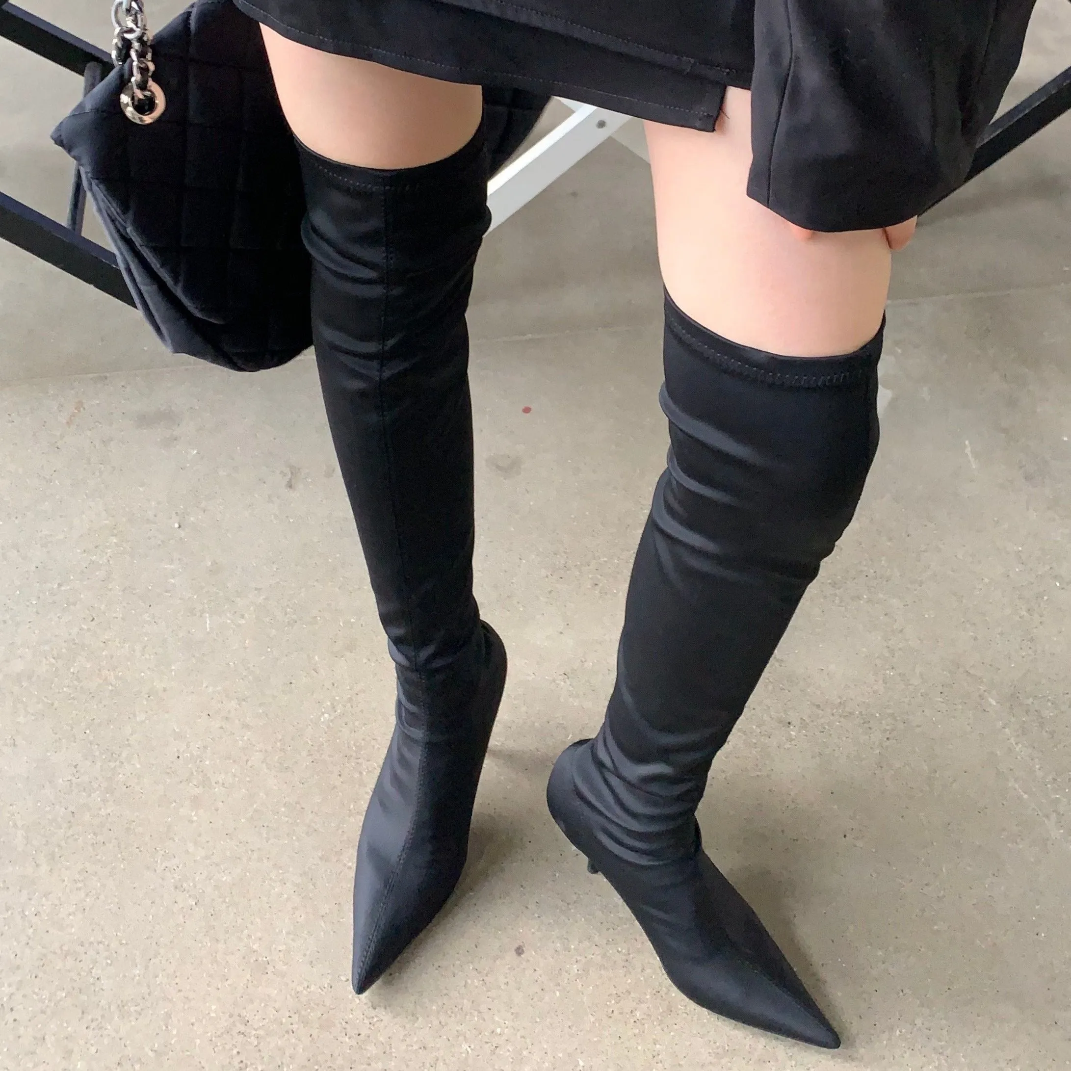 Pointed Toe Stiletto Heel Over-the-knee Boots