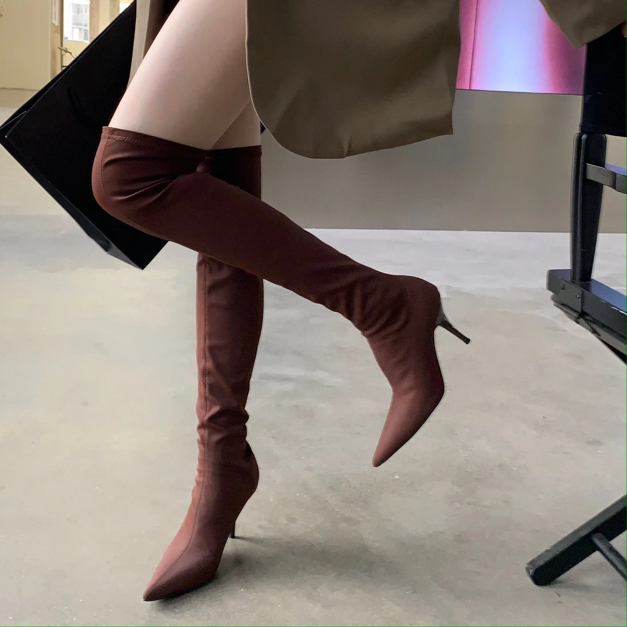 Pointed Toe Stiletto Heel Over-the-knee Boots