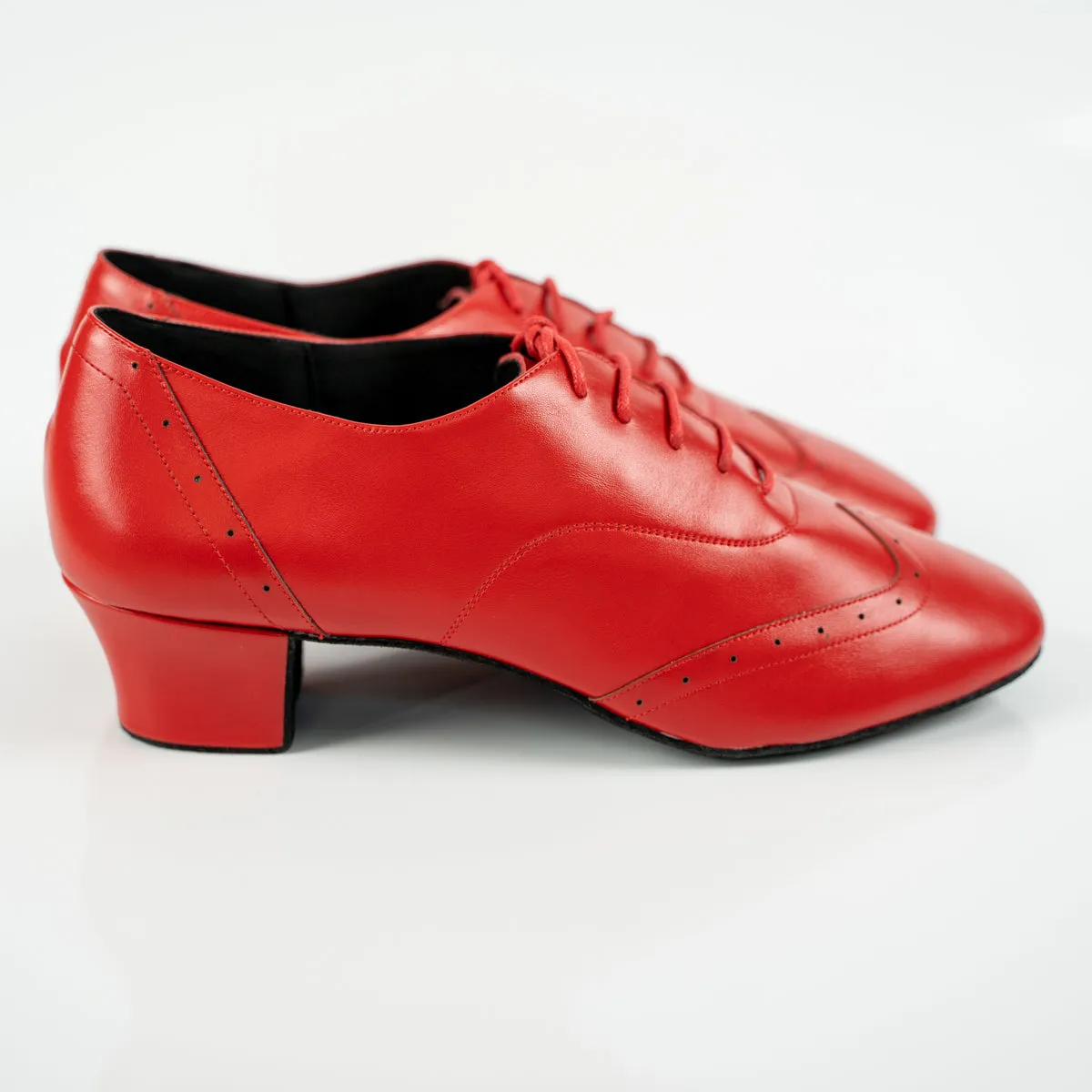 Polanski Red Men’s Cuban Heels Latin Classic Dance Shoes