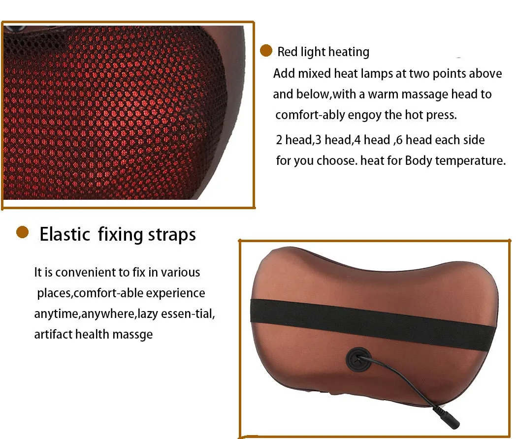 Portable Heated Shoulder and Neck Massage Pillow