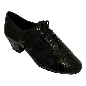 Practice Dance Shoes, 1205 Flexi, Leather Black Rhombus