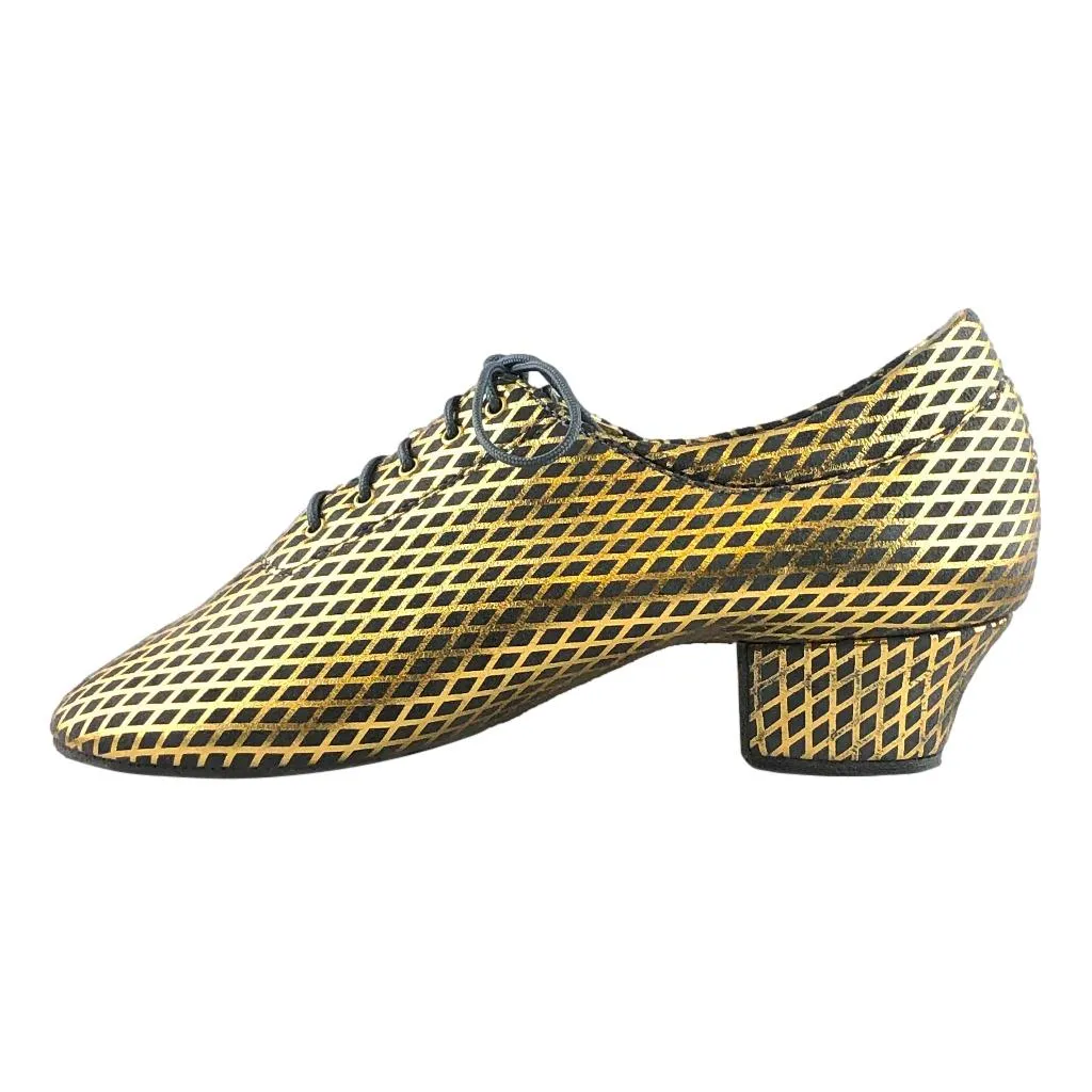 Practice Dance Shoes, 1205 Flexi, Leather Gold Rhomb